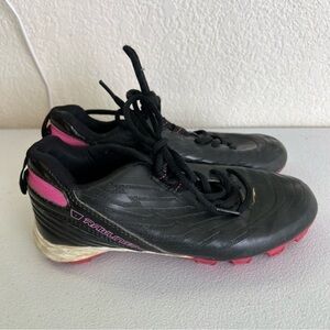 Rawlings Girls Softball Cleats Black & Pink Sz 1.5